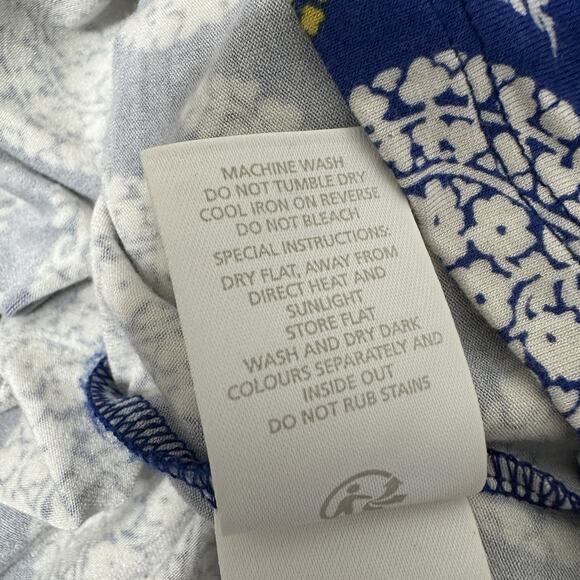 Boden Maxi Skirt Women Size 10P Petite Blue Paisley Floral Long Jersey Stretch - Picture 10 of 11